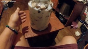Пробую новый способ хранения зимнего чеснока.