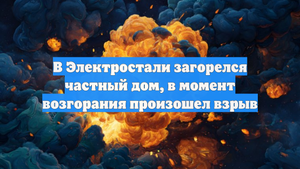 В Электростали загорелся частный дом, в момент возгорания произошел взрыв