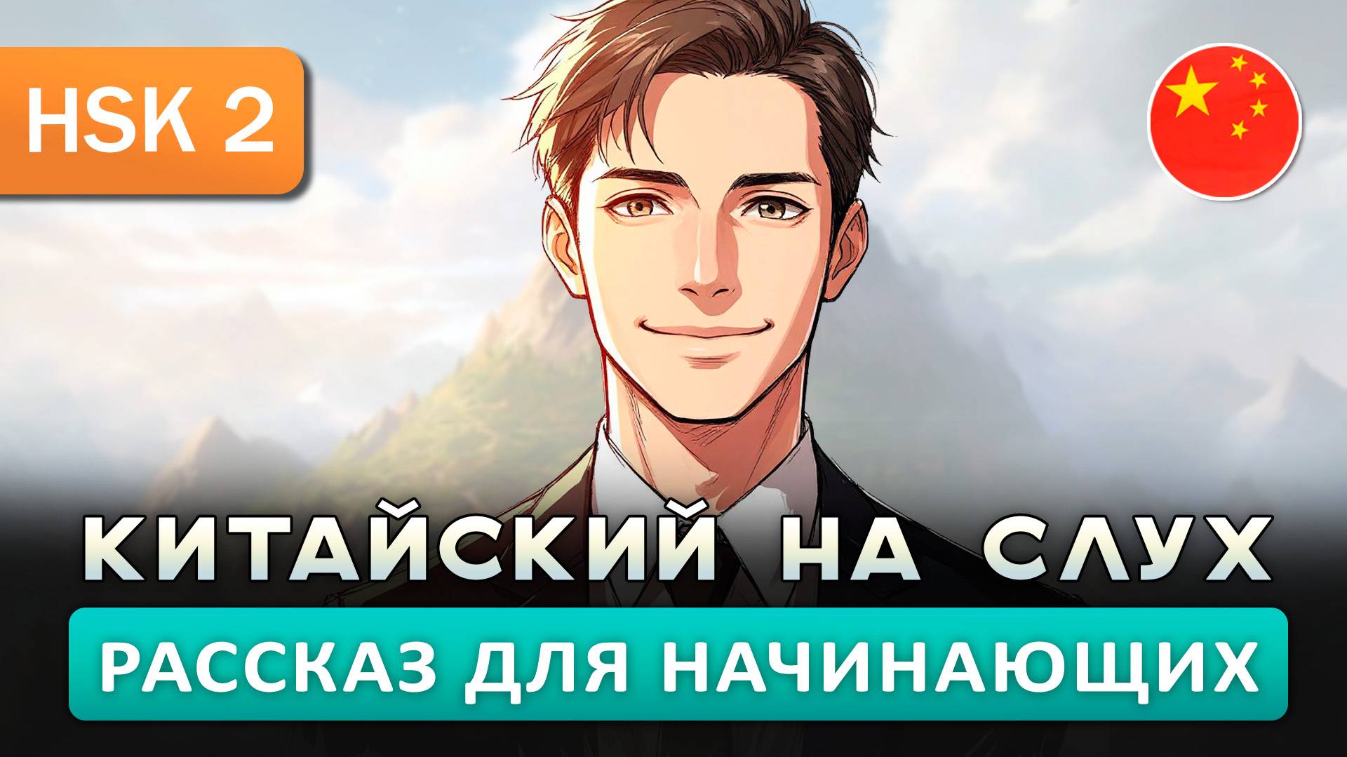 Простой рассказ на Китайском (HSK2):  Молодой бизнесмен | Китайский на слух для начинающих 🎧