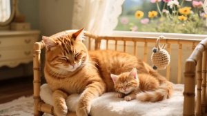 Мультик про котиков Рыжая Мама-Кошка усыновляет бездомного котёнка и и дарит ему материнскую любовь