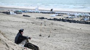 В Анапе собрали более 330 мешков мазута из моря с 25 августа по 3 сентября