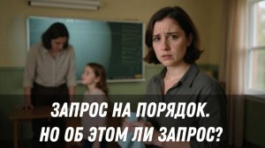 Терапевтический разбор «Запрос на порядок. Но в этом ли запрос?»