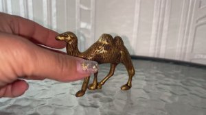 Верблюд двугорбый. Латунная статуэтка.