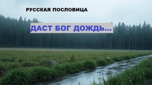 Русская пословица. ДАСТ БОГ ДОЖДЬ...