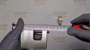 Стержневой навесной замок чугунный, 75 мм, сатин, Vorel, 77240