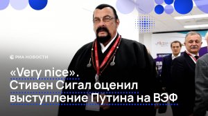 «Very nice!». Стивен Сигал оценил выступление Путина на ВЭФ