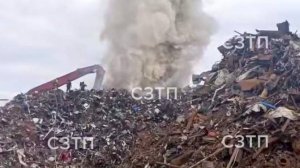 На территории Морского порта в Санкт-Петербурге произошел пожар