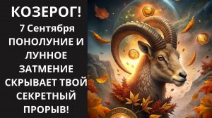 ♑ КОЗЕРОГ!🤑 ИСПОЛЬЗУЙ "КУКУРУЗНУЮ ЛУНУ": 3 ШАГА для взрывной карьеры 7 Сентября!