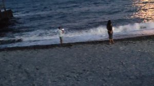 Не большое волнение моря,в Ялте 5.09.2025