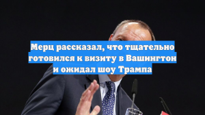 Мерц рассказал, что тщательно готовился к визиту в Вашингтон и ожидал шоу Трампа