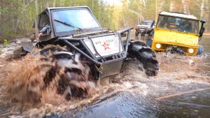 РВУТ БЕЗДОРОЖЬЕ! Оффроуд Монстры - ГРУЗОВИК Unimog 45", Ford Bronco 50" и багги БТР на 50" колёсах