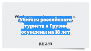 Убийцы российского туриста в Грузии осуждены на 18 лет