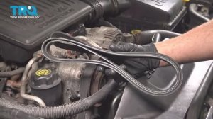 093. Как заменить ремень мотора 4.7 на Jeep WJ (1999 - 2004)