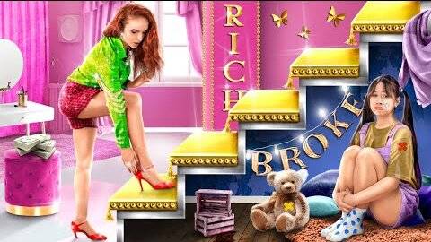 Секретная комната под лестницей! Богатая и бедная сестра смотреть онлайн