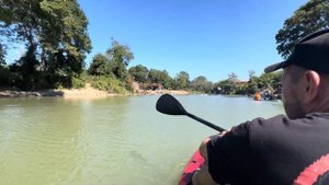 пос. Лермонтово река Шапсухо прогулка на сапах к мосту который пострадал после потопа 04.09.2025