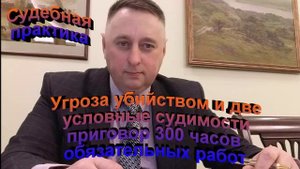 Судебная практика. 300 часов обязательных работ ст. 119 УК РФ при ст. 18 УК РФ