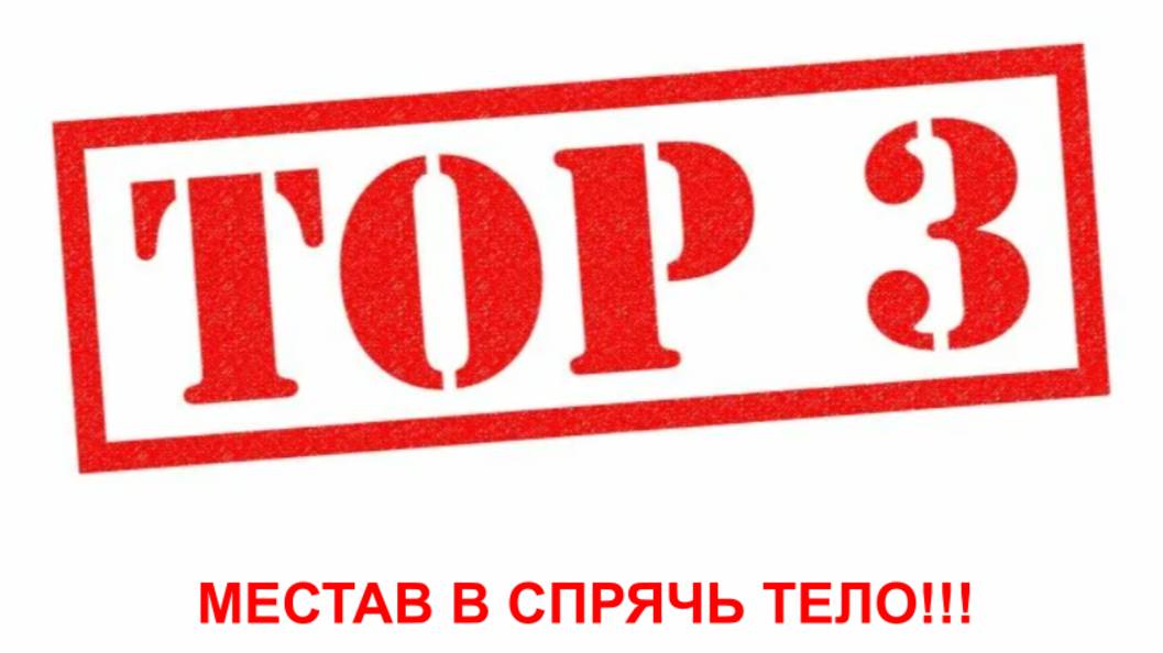 ТОП-3 ЛУТШИХ МЕСТ В ИГРЕ СПРЯЧЬ ТЕЛО!!!