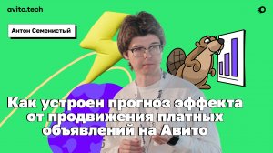 Как устроен прогноз эффекта от продвижения платных объявлений на Авито – Антон Семенистый.
