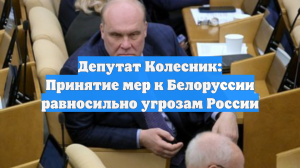 Депутат Колесник: Принятие мер к Белоруссии равносильно угрозам России