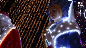 Новогодний комплект «Дед Мороз и Снегурочка». Фигуры идеально подходят для установки на улице.