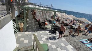 Пляж «Массандра» в Ялте - репортаж почти в прямом эфире