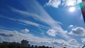 Небо в химио трассах.