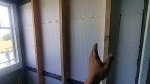 Ремонт холодной веранды делаем каркас для утеплителя часть 8