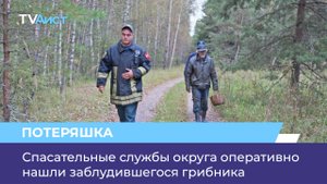 Спасательные службы округа оперативно нашли заблудившегося грибника