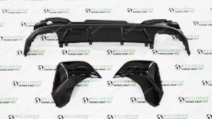 Диффузор BMW 4 G26 M-Performance стиль 440 жабры на задний бампер