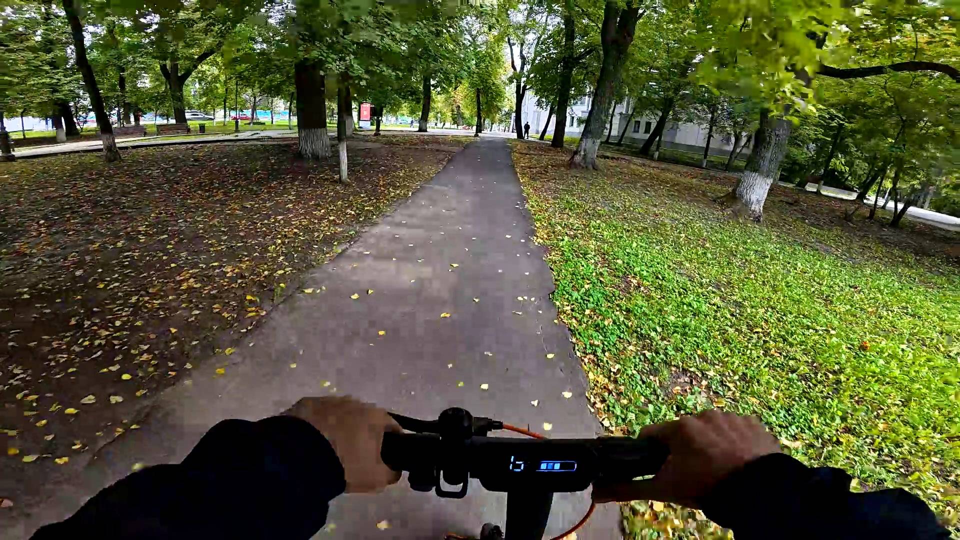 Любимый сыночек. На работу на самокате. Орёл, улица Максима Горького. Без слов.