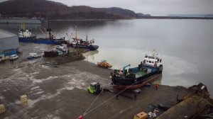Подъем на ремонт судна в Петропавловске-Камчатском. Октябрь 2023г.
