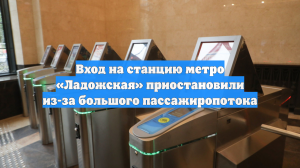 Вход на станцию метро «Ладожская» приостановили из-за большого пассажиропотока
