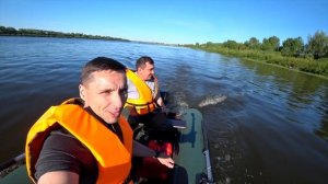 Мотор SHARMAX SM9.8 - пробуем на воде. Обкатка и замер скорости.