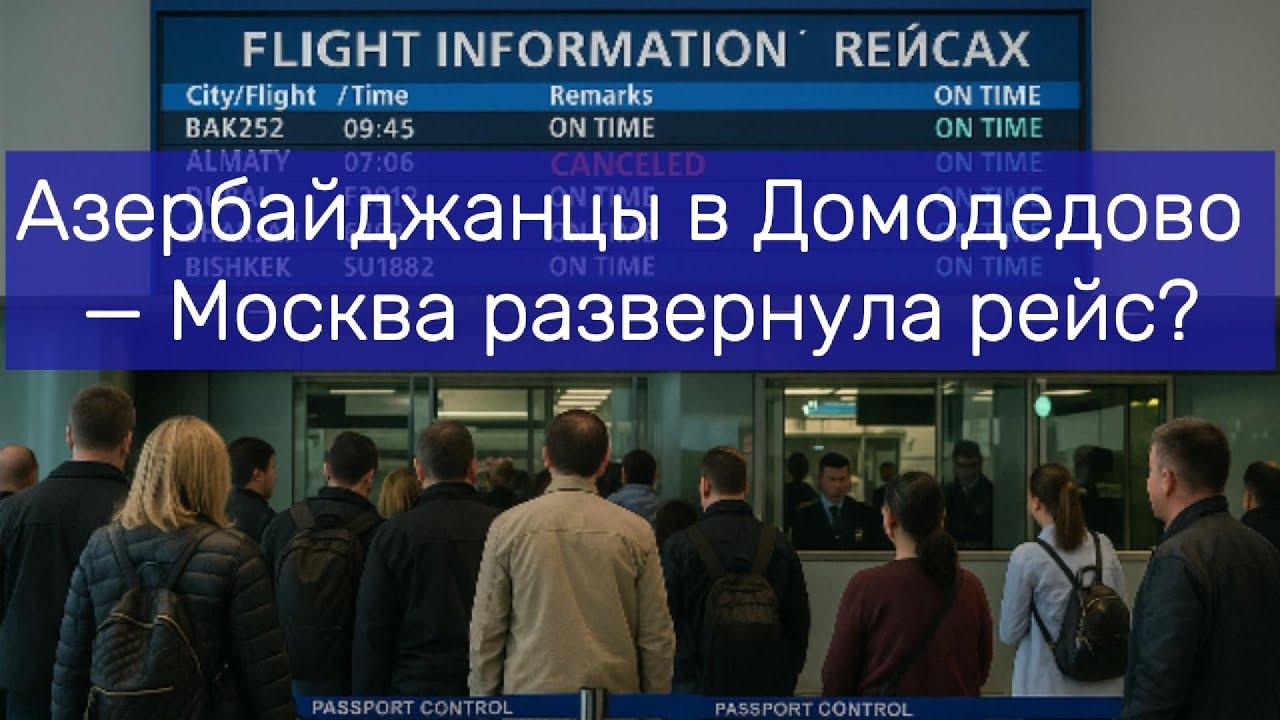 Азербайджанцы в Домодедово- Москва развернула рейс ?