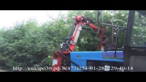 Обрезчик деревьев PFS-2 в работе.