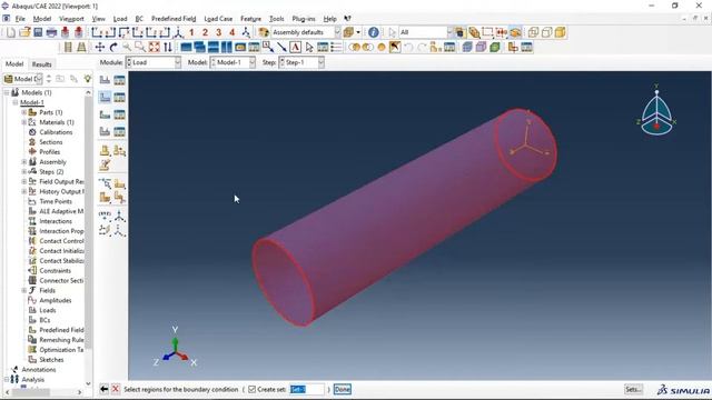 Моделирование влияния давления на композитную трубу в Abaqus.