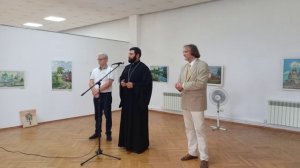 Вернисаж проекта #РусскаяАтлантида во Владикавказе. Иерей Игорь Кусов