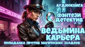 Аудиокнига. Фэнтези детектив: "Ведьмина Карьера". Попаданка против магических злодеев!