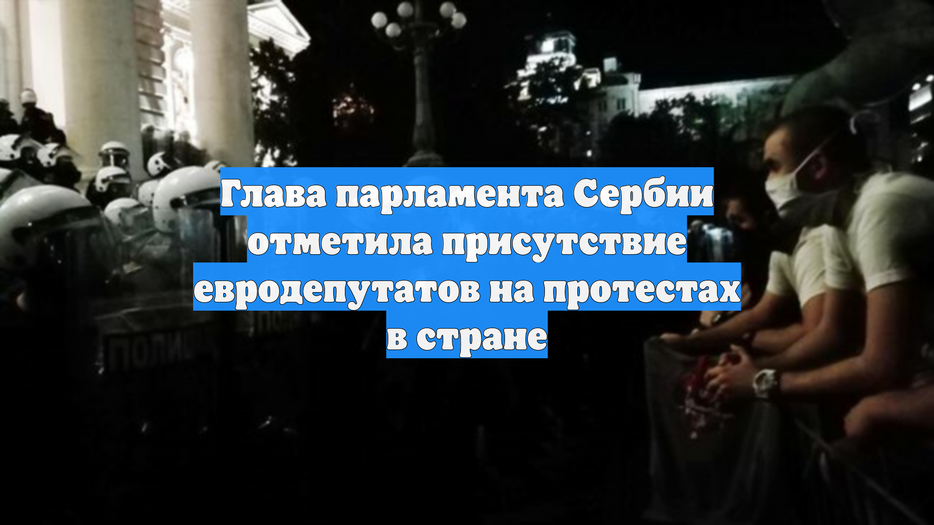 Глава парламента Сербии отметила присутствие евродепутатов на протестах в стране