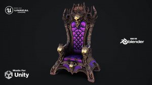 Fantasy Throne 10 game ready 3d model