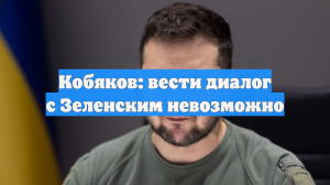 Кобяков: вести диалог с Зеленским невозможно