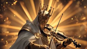 Скрипка в авангардной металлической спирали