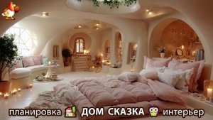 Сказочный дом мечты – 3D идея для вдохновения с планировкой и интерьером 🏡🏚️🏠 вариант (334)