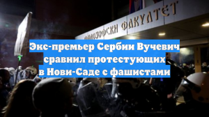 Экс-премьер Сербии Вучевич сравнил протестующих в Нови-Саде с фашистами