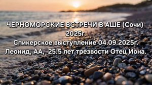 Спикерская в Аше .Леонид, АА,  25.5 лет трезвостиОтец Иона, 04.09.25г