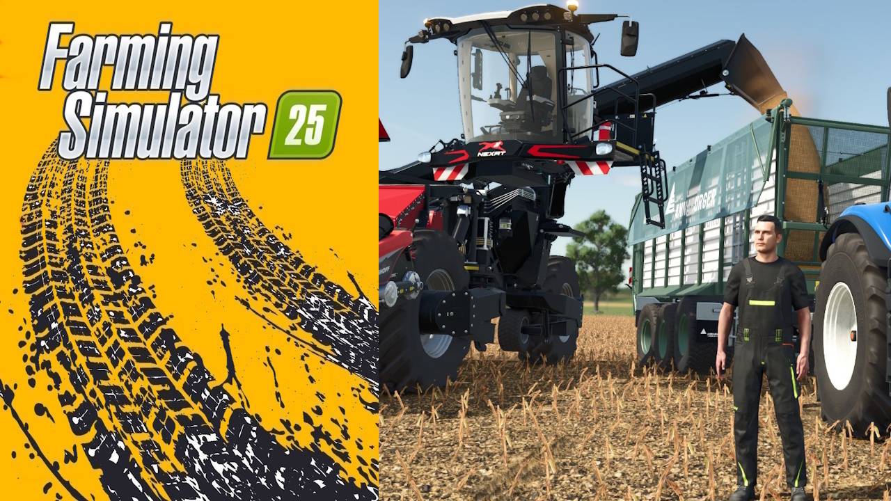 Уборка кукурузы комбайном NEXAT | Farming Simulator 25 🐄🌻🌽