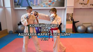 Комбинация 3, 10 кю Ашихара-каратэ
