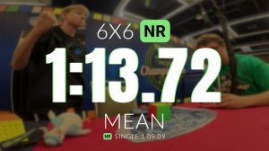 NR [1:13.72] 6x6 Mean // WCA World Championship 2025