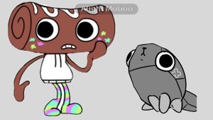 космо толкает пеббла