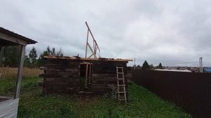 Строим крышу сарая